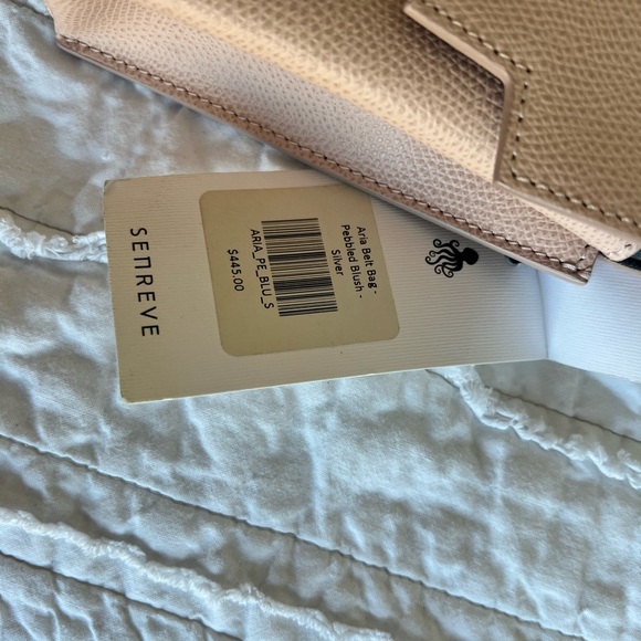 NWT Senreve Aria Belt Bag in Pebbled Blush with Optional Silver Chain - Picture 8 of 10